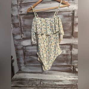 Chic Floral Off-Shoulder One-Piece Swimsuit